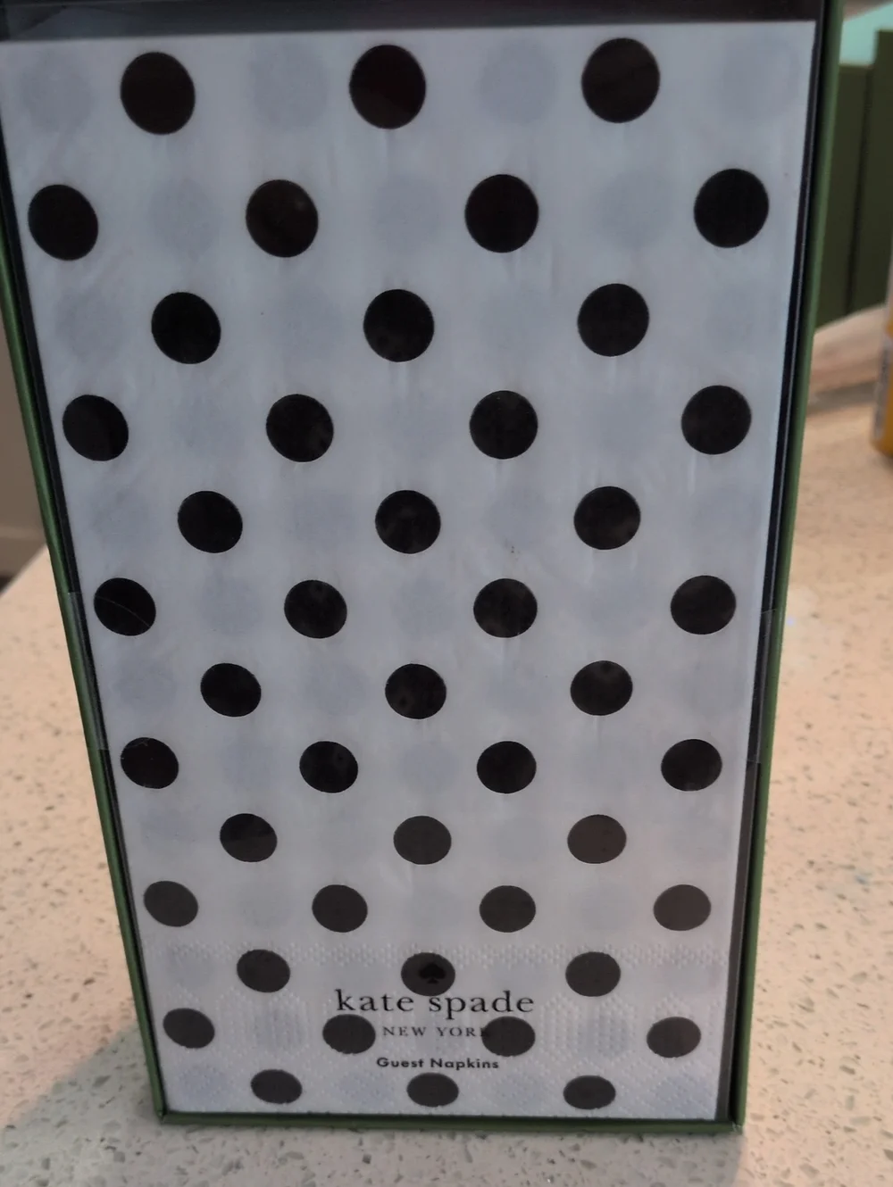 KATE SPADE Black & White Polka Dot 40 Guest Napkins